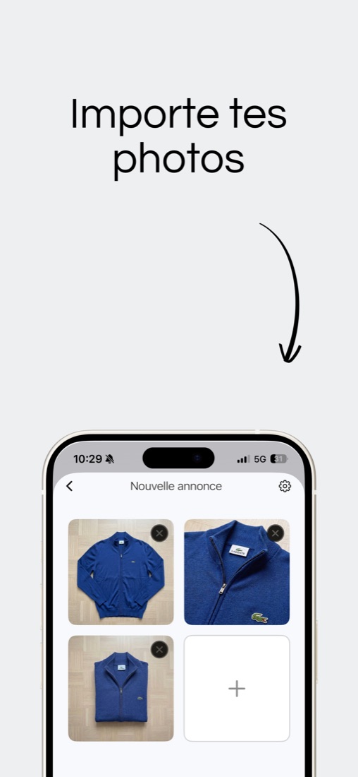 Import des photos